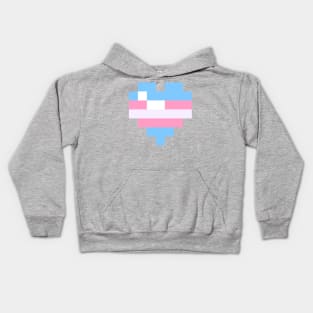 Pixel Heart - Trans Pride T-Shirt Kids Hoodie